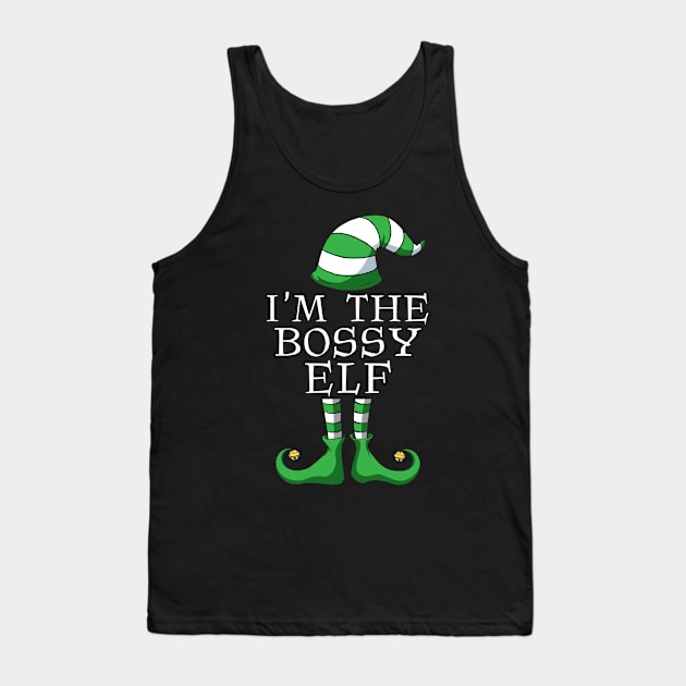 I'm The Bossy Elf Matching Family Pajamas Christmas Gifts Tank Top by thuden1738